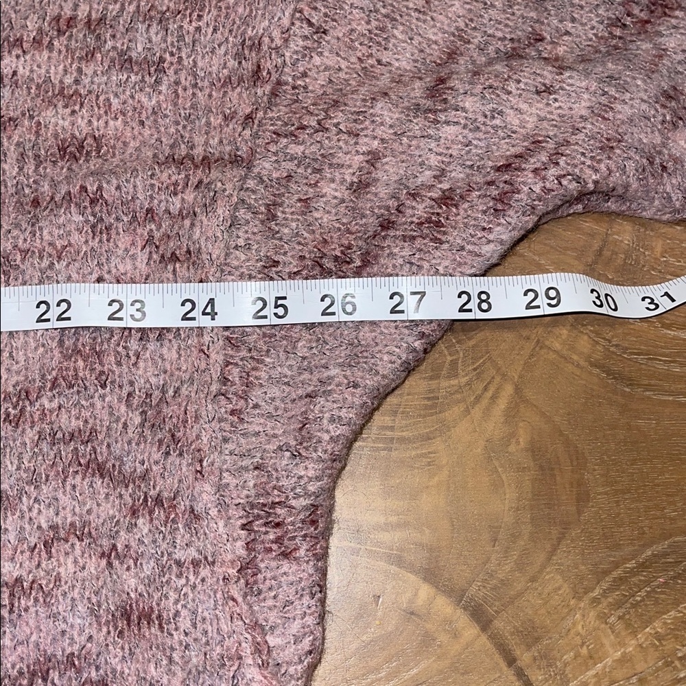 Free People V-Neck Sweater in Pink and Gray alpaca mohair oversized boho - Picture 4 of 5